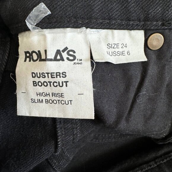 Rolla's Women's Black Duster High Rise Dusters Bootcut Jeans Size 24 - Picture 7 of 7